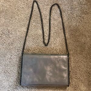 Nordstrom Chelsea28 chain link crossbody/clutch Metallic Silver bag
